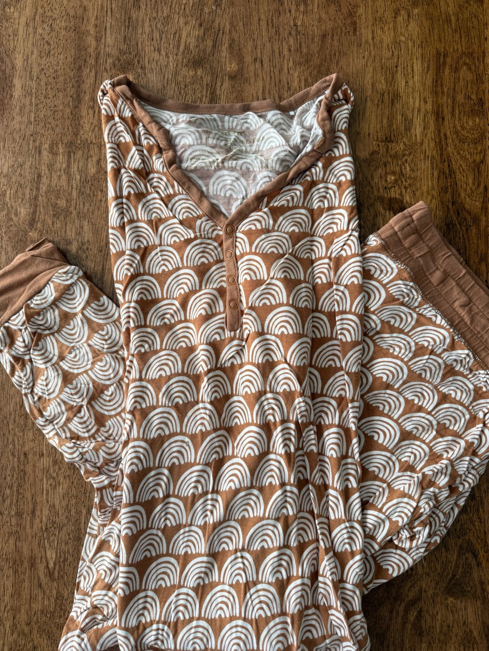Little Sleepies Rust Rainbow pj set